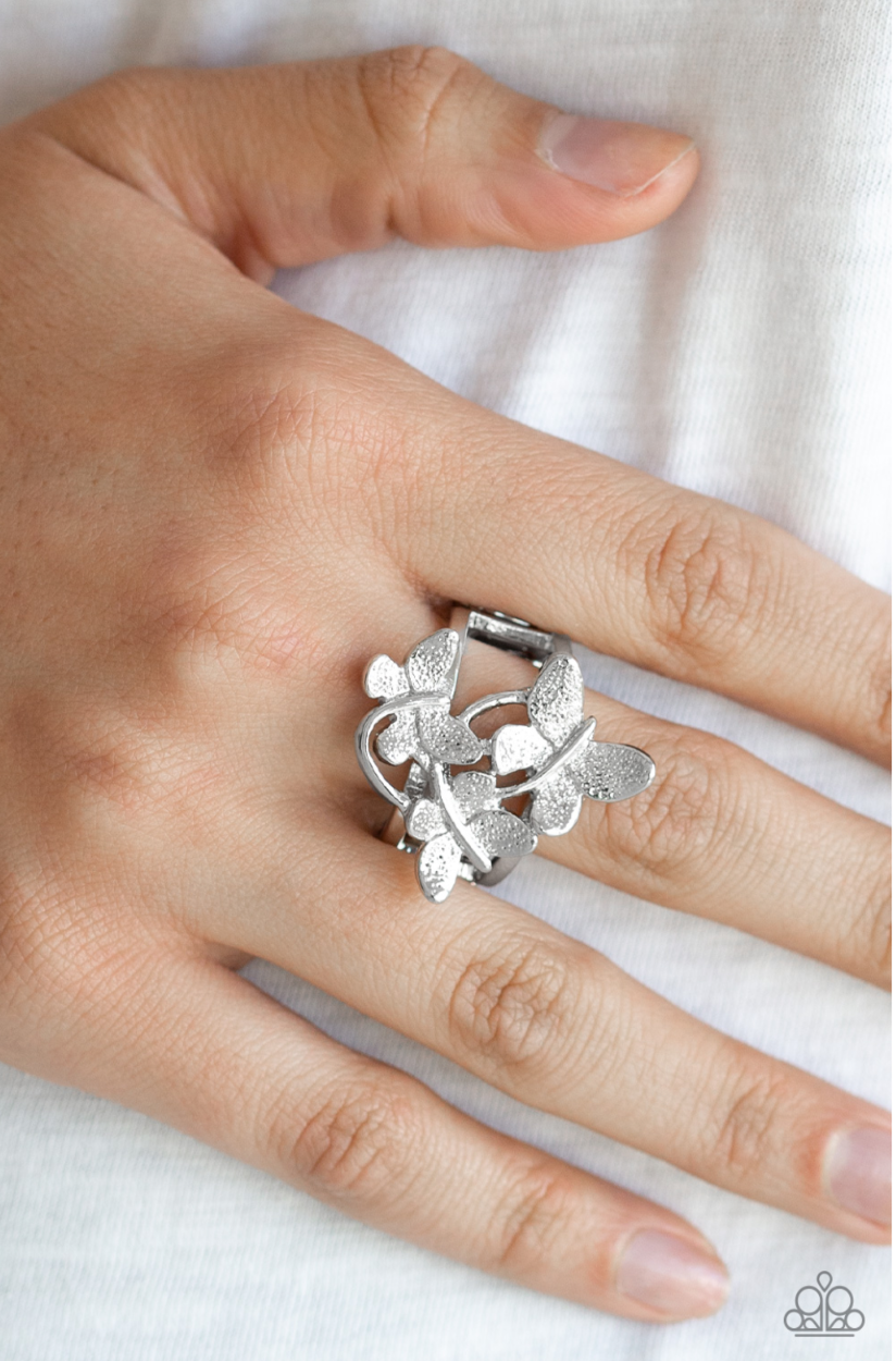 Full Of Flutter - Silver - VJ Bedazzled Jewelry