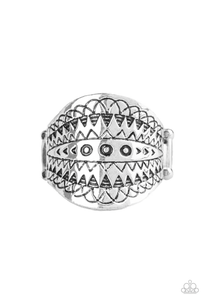 Tiki Tribe - Silver - Ring - VJ Bedazzled Jewelry