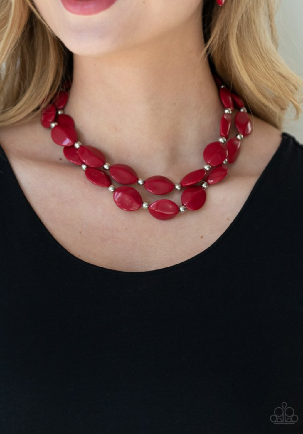 Two-Story Stunner - Red - VJ Bedazzled Jewelry