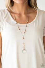 Load image into Gallery viewer, Sandstone Savannahs- Brown and Silver Necklace - VJ Bedazzled Jewelry
