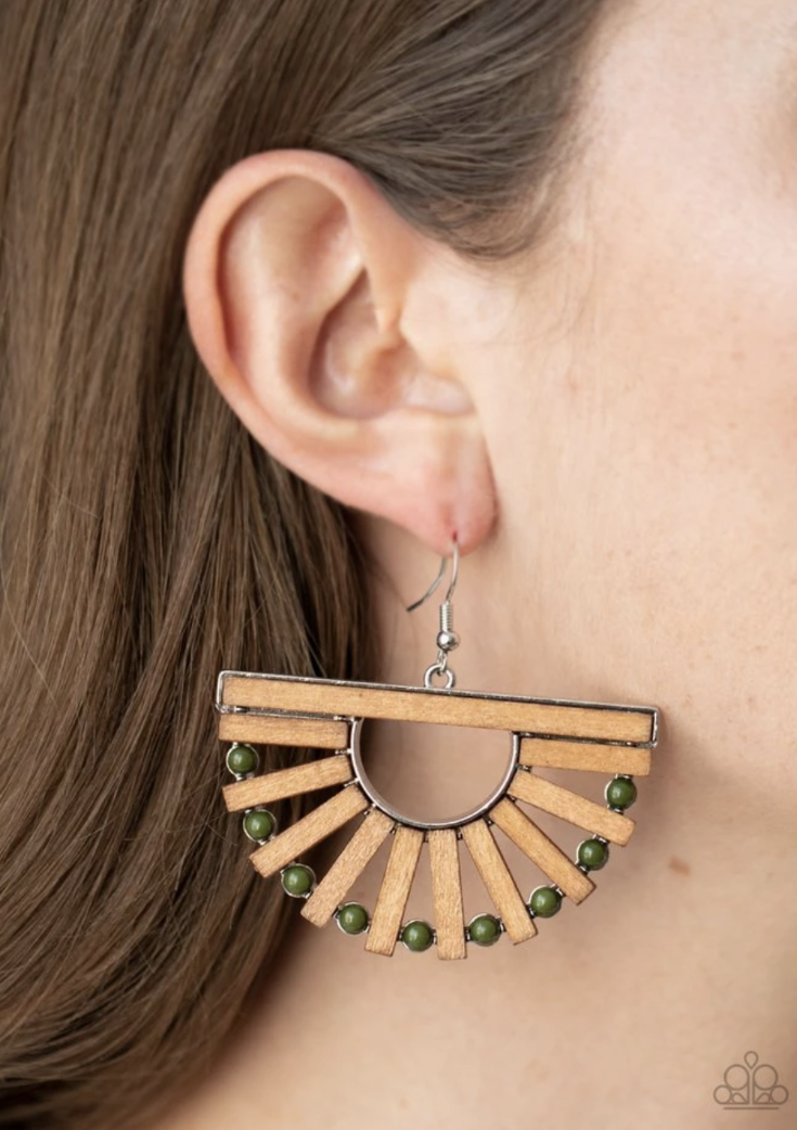 Wooden Wonderland - Green - VJ Bedazzled Jewelry