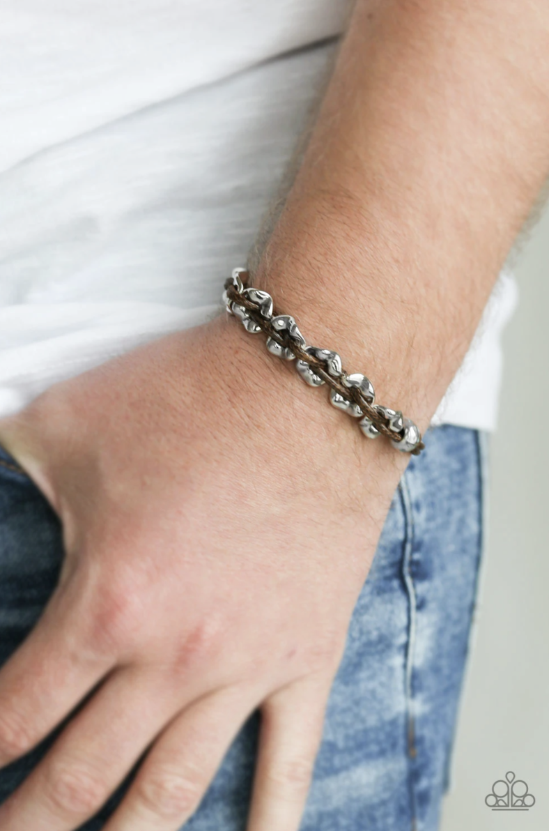 Ride the Rails Brown - VJ Bedazzled Jewelry