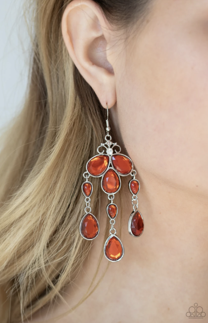Clear the HEIR - orange - VJ Bedazzled Jewelry