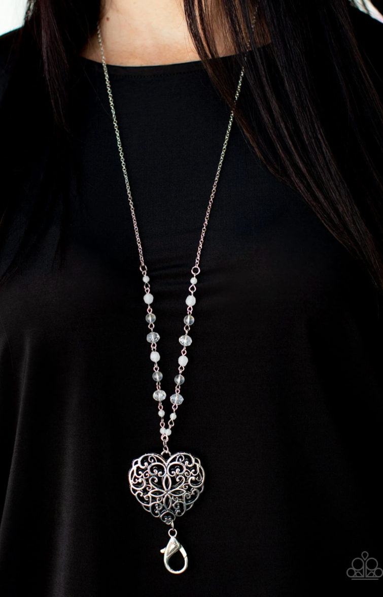 Doting devotion white - Paparazzi Accessories - VJ Bedazzled Jewelry