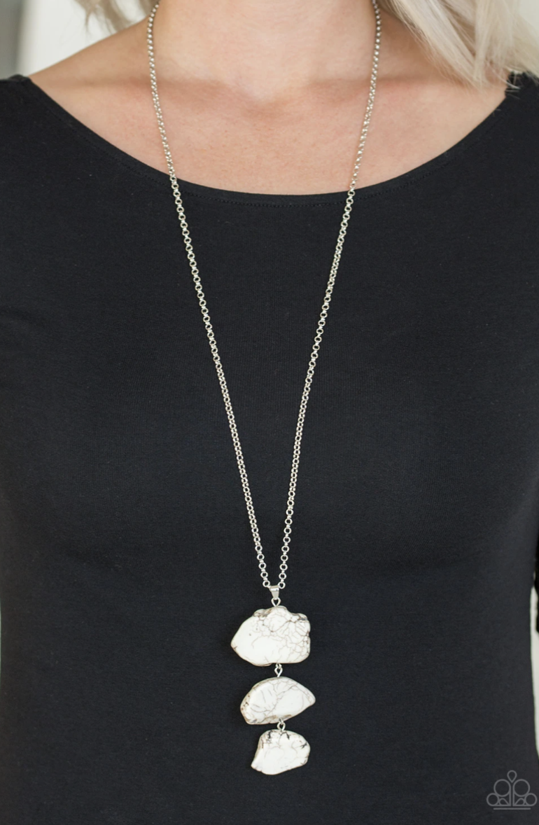 On The ROAM Again - White Rocks - VJ Bedazzled Jewelry