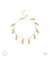 Load image into Gallery viewer, Sand and Sunshine - gold - Paparazzi anklet - VJ Bedazzled Jewelry
