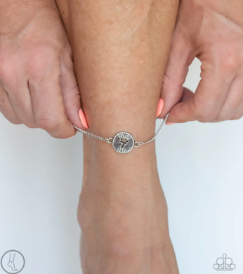 Paparazzi Summer Shade - Silver Anklet - VJ Bedazzled Jewelry