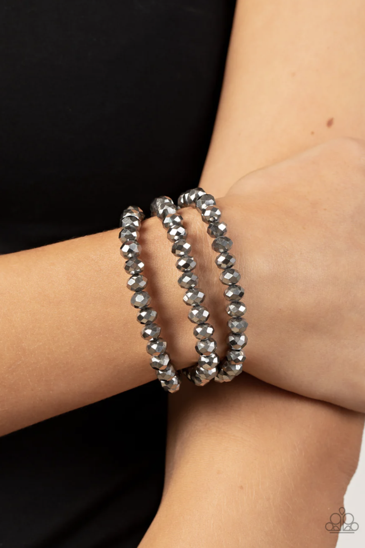 Supernova Sultry - silver Paparazzi Accessories - VJ Bedazzled Jewelry
