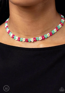Paparazzi SEED Limit Pink Choker Necklace - VJ Bedazzled Jewelry