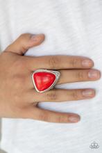 Load image into Gallery viewer, “STONE SCENE” RED RING - VJ Bedazzled Jewelry
